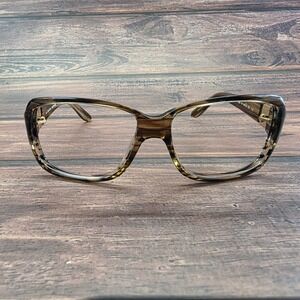 Juicy Couture Glitterati/S Brown Striped Eyeglasses EE9 Y6 58-15-125 Gold Logo